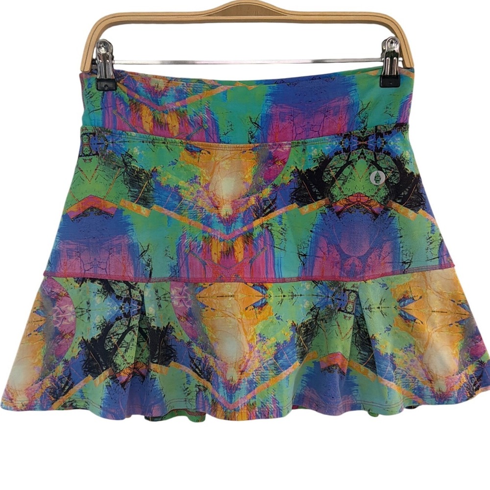 Dona Jo Skort Women Size 2 Abstract Print Activewear Tennis Skirt Pockets‎ Lined
